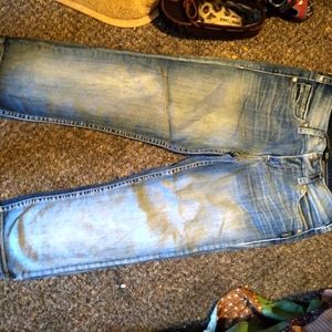 Silver cropped jeans